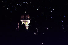 Bab shrine at night